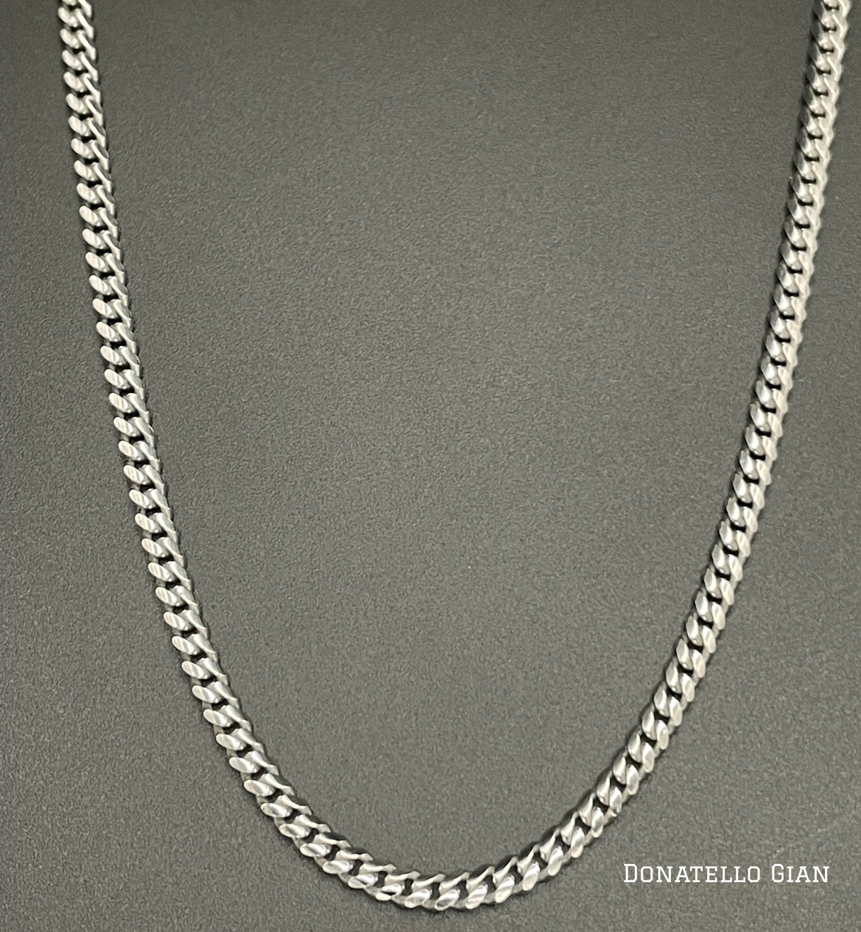 Sterling Silver 925 Miami Cuban Link Chain 4MM, 16"-24", Cuban Curb Chain Necklace, Italian Made Sterling Silver 925 Unisex Chain by Donatello Gian