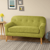 Mid Century Love-seat Sofa Wood Beech Color by Plugsus Home Furniture