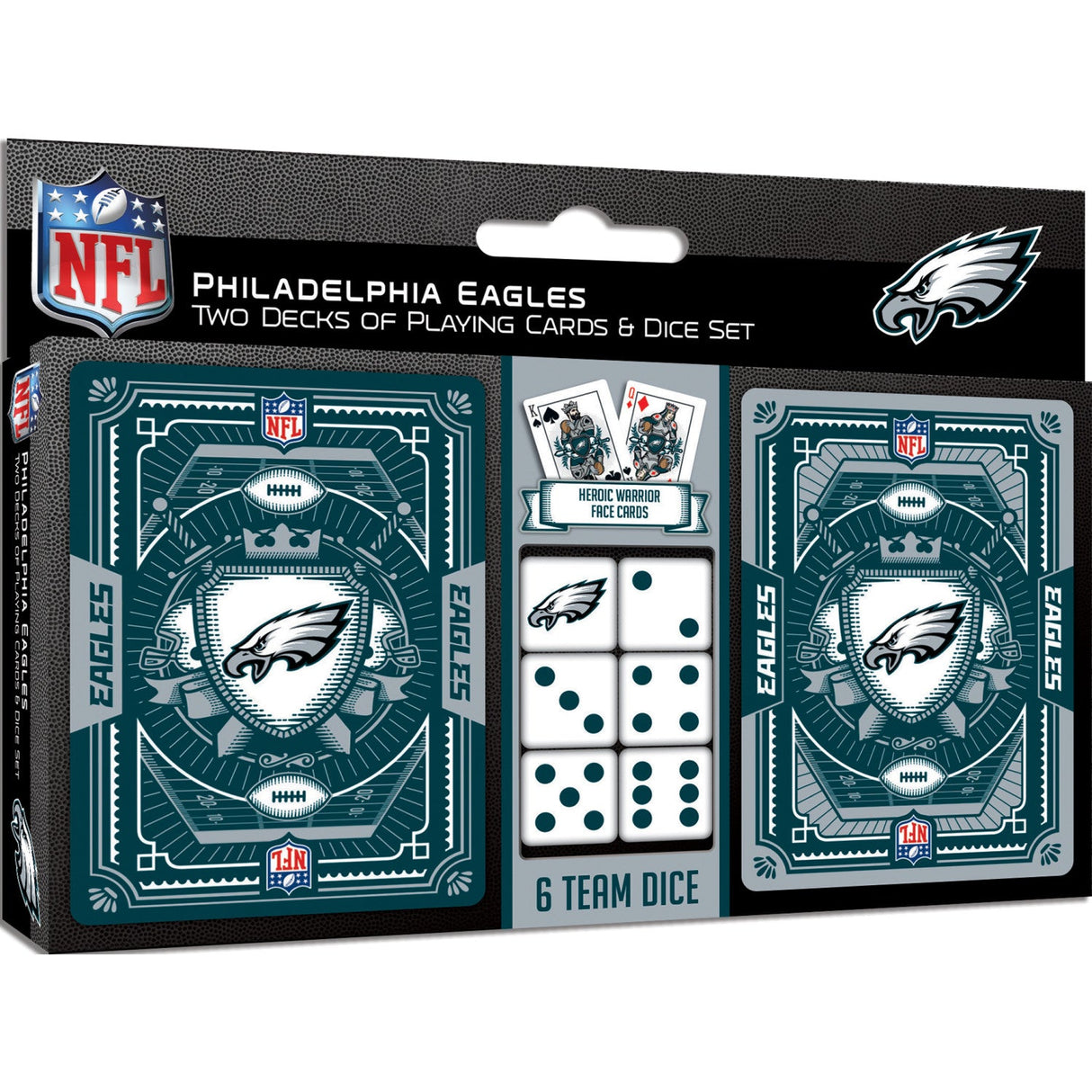 Philadelphia Eagles - 2-Pack Playing Cards & Dice Set by MasterPieces Puzzle Company INC