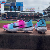 "Miggy Nights" Nike Alpha Huarache Elite 3 Low Cleats by Stadium Custom Kicks