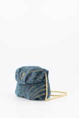 Mini Leda Handbag Zebra Blue by Ladiesse