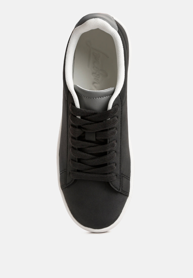 Minky Lace Up Casual Sneakers by London Rag