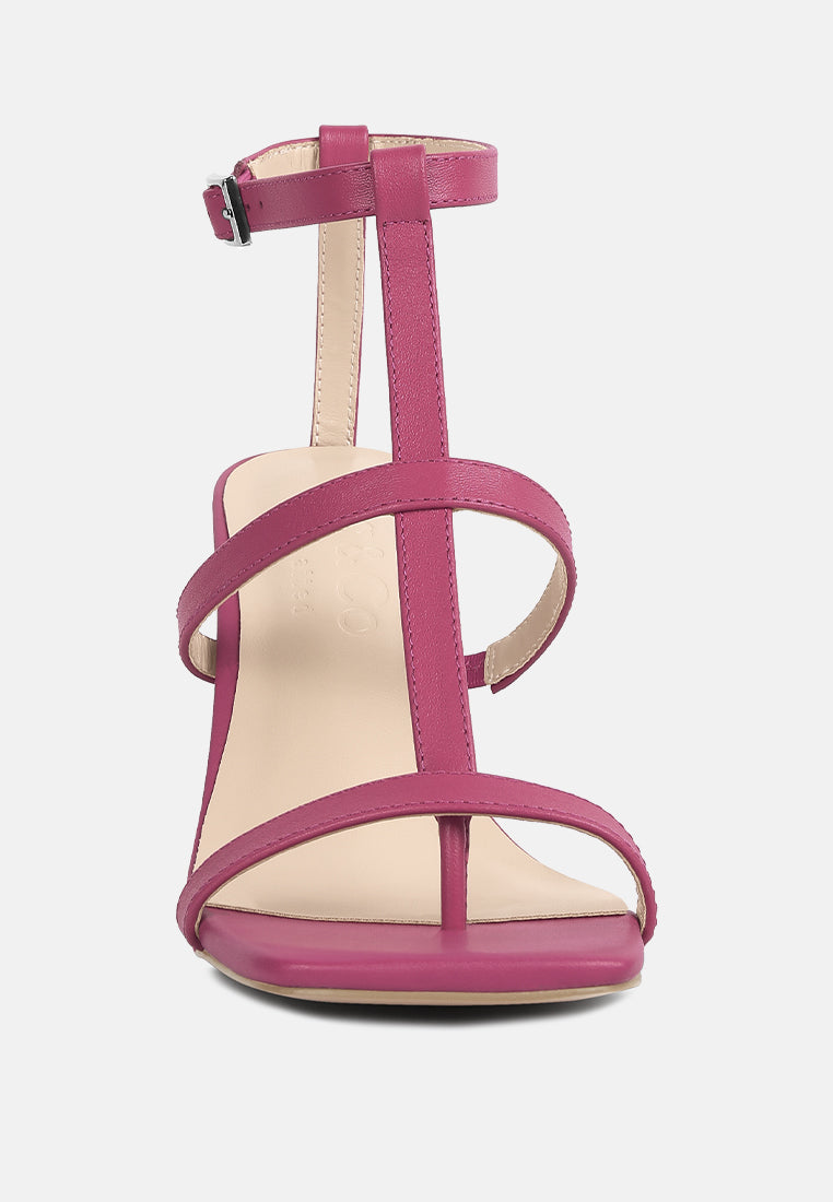 mirabella open square toe block heel sandals by London Rag