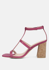 mirabella open square toe block heel sandals by London Rag