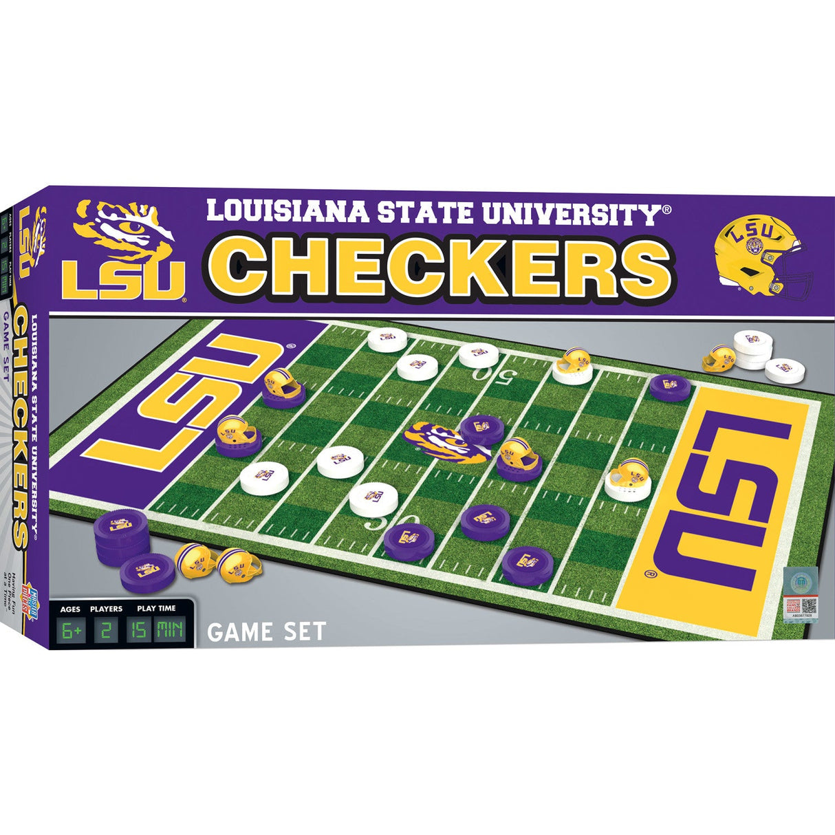 LSU Tigers Checkers Board Game by MasterPieces Puzzle Company INC