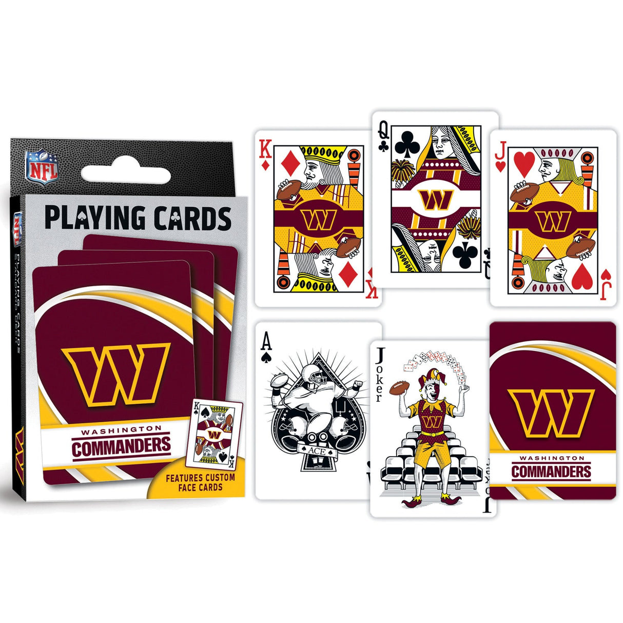 Washington Commanders Playing Cards - 54 Card Deck by MasterPieces Puzzle Company INC