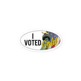 I Voted Gold - Large Vote Stickers (Design 2) by Proud Libertarian