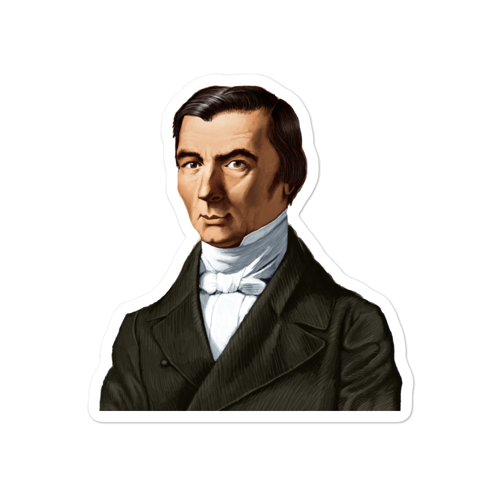 Frederic  Bastiat Bubble-free stickers by Proud Libertarian