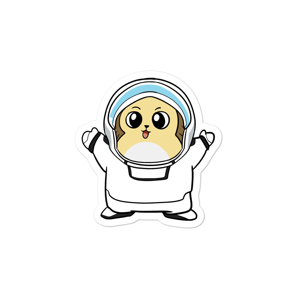 Freedom in Space Cartoon - Bubble-free stickers by Proud Libertarian