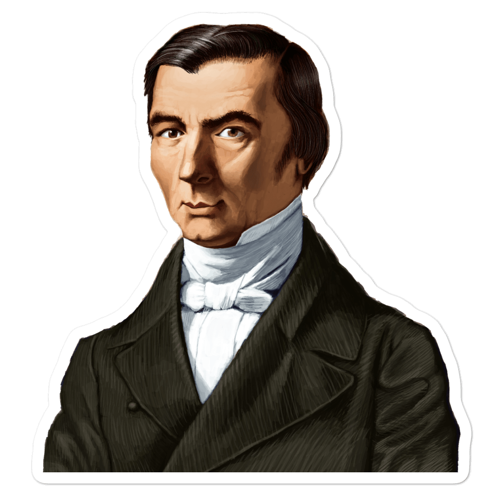 Frederic  Bastiat Bubble-free stickers by Proud Libertarian