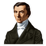 Frederic  Bastiat Bubble-free stickers by Proud Libertarian