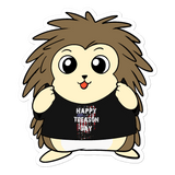 Happy Treason Day Cartoon Porcupine - Bubble-free stickers by Proud Libertarian