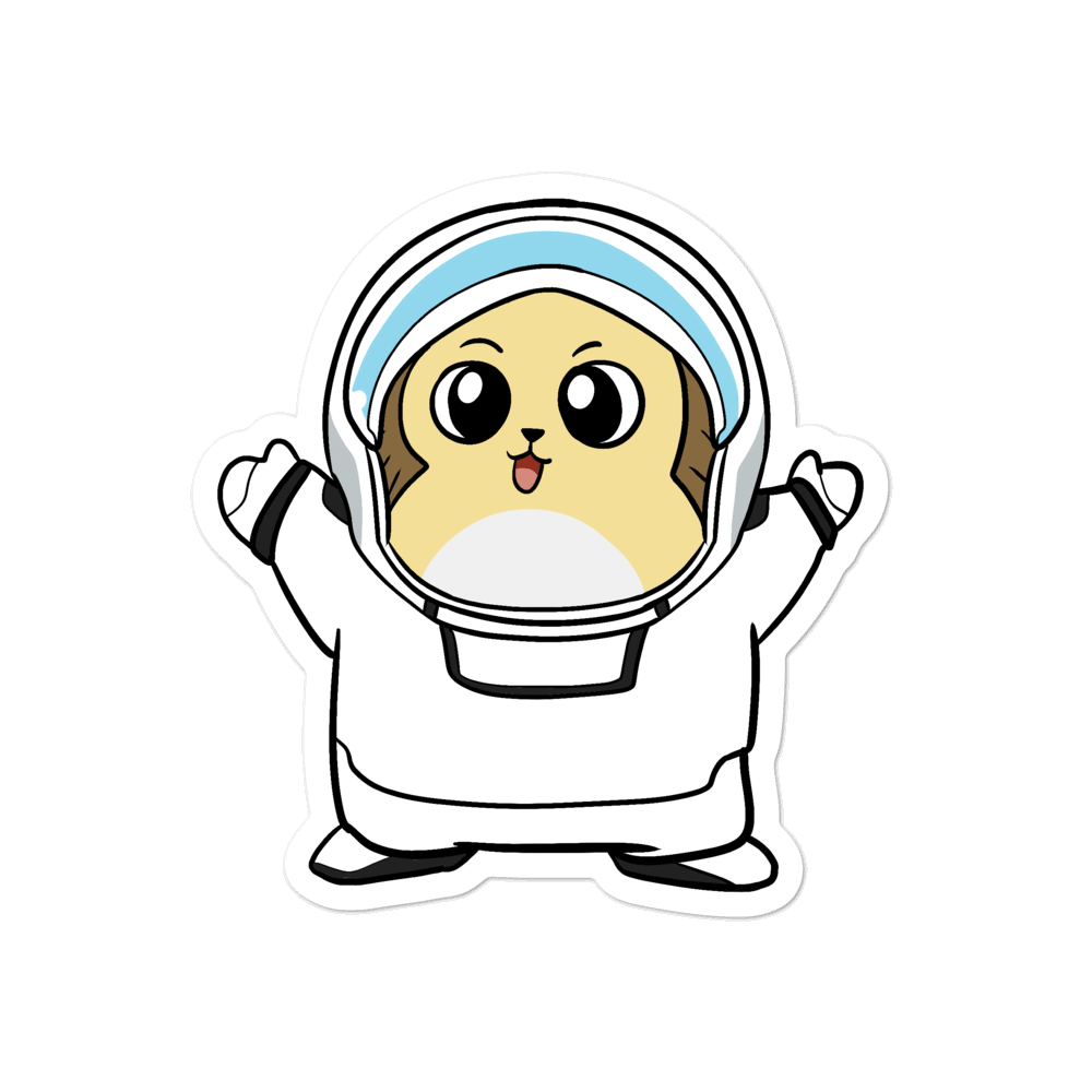 Freedom in Space Cartoon - Bubble-free stickers by Proud Libertarian