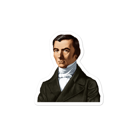 Frederic  Bastiat Bubble-free stickers by Proud Libertarian