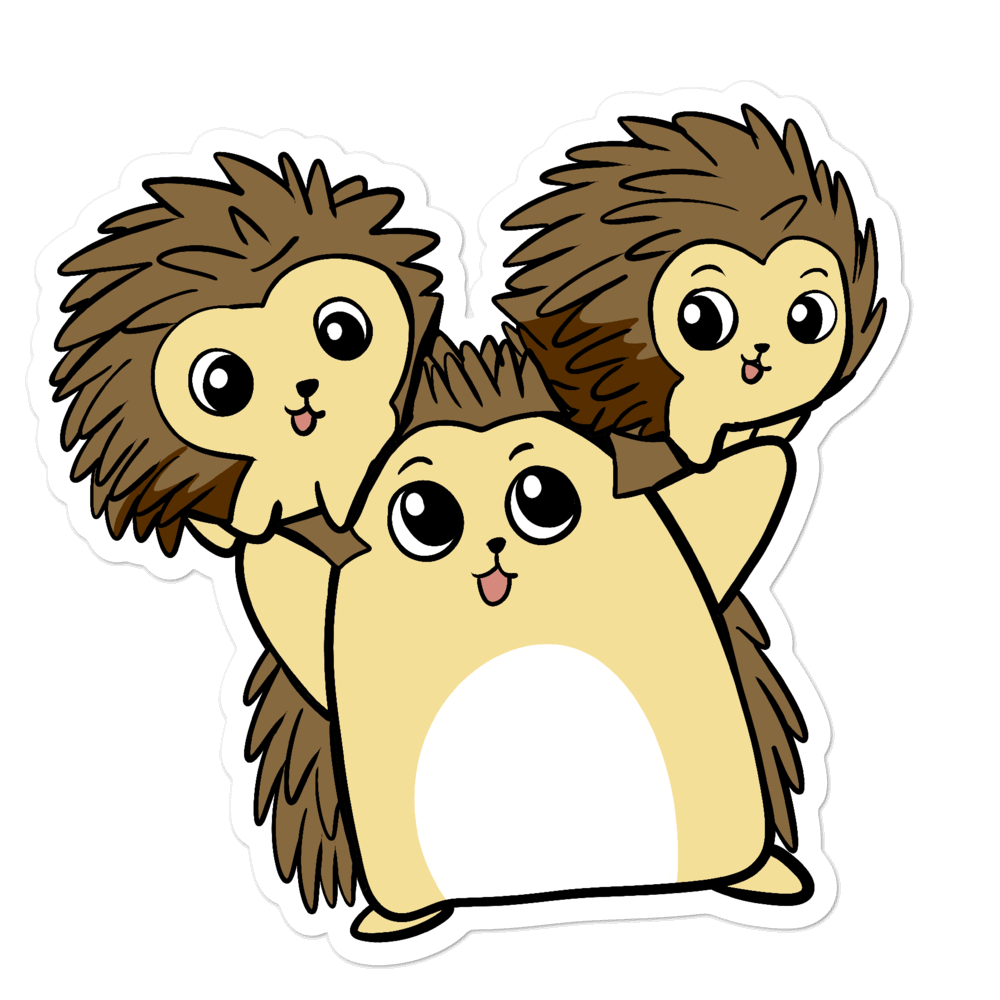 Raising Young Libertarians Porcupine Cartoon - Bubble-free stickers by Proud Libertarian