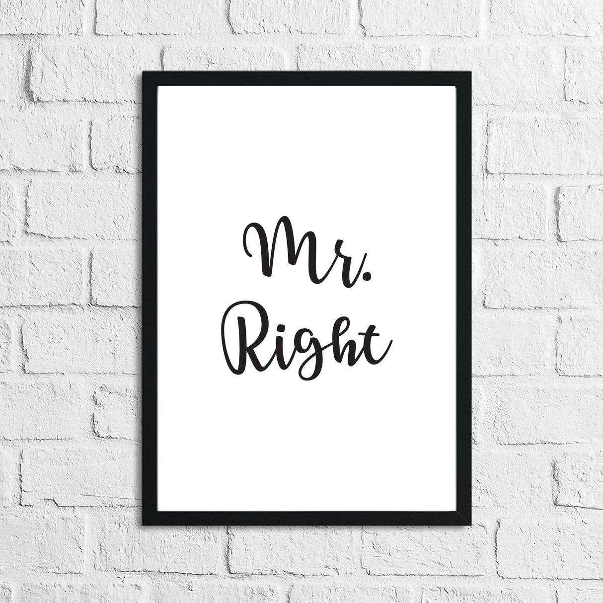 Mr Right Mrs Always Right Bedroom Simple Decor Set Of 2 Prints by WinsterCreations™ Official Store