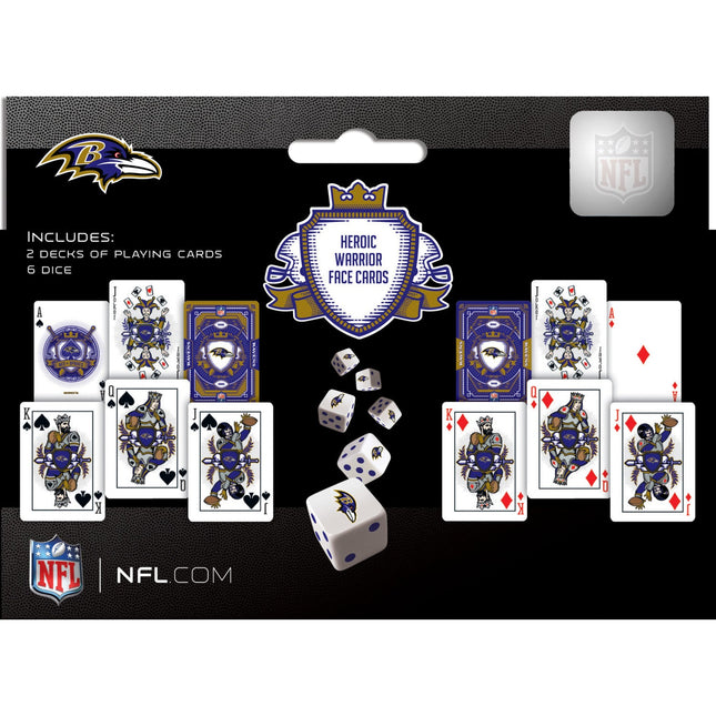 Baltimore Ravens - 2-Pack Playing Cards & Dice Set by MasterPieces Puzzle Company INC