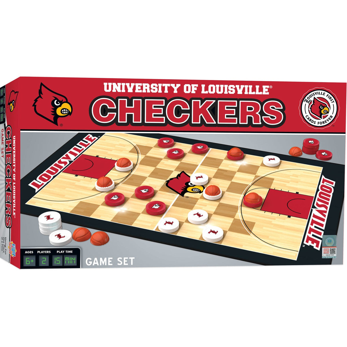 Louisville Cardinals Checkers Board Game by MasterPieces Puzzle Company INC