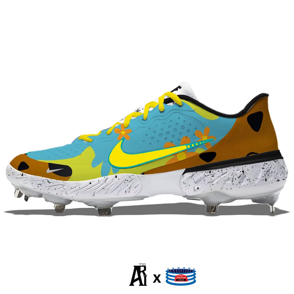 "Mystery Van" Nike Alpha Huarache Elite 3 Low Cleats by Stadium Custom Kicks