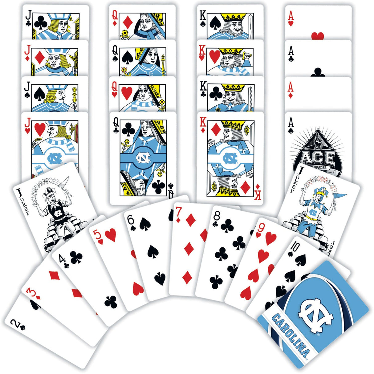 UNC Tar Heels Playing Cards - 54 Card Deck by MasterPieces Puzzle Company INC