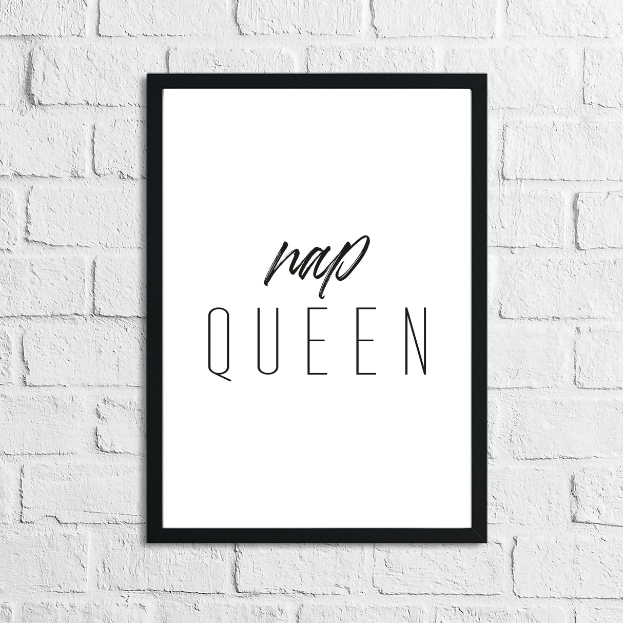 Nap Queen Black Room Quote Wall Decor Print by WinsterCreations™ Official Store