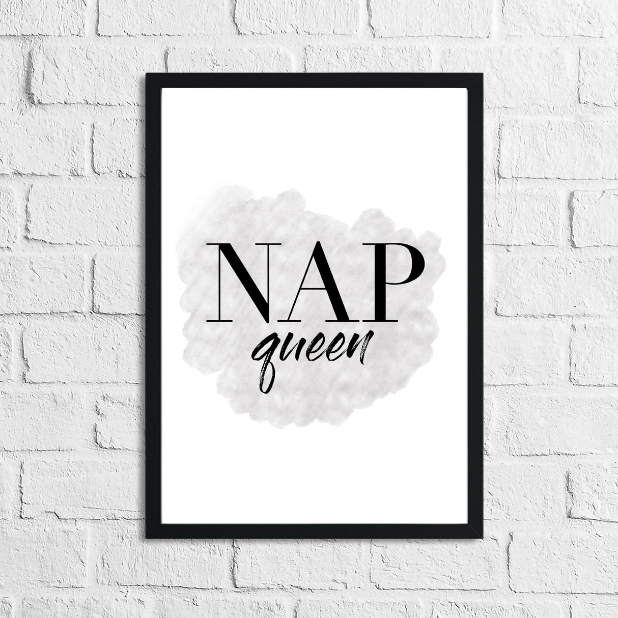 Nap Queen Grey Room Quote Wall Decor Print by WinsterCreations™ Official Store