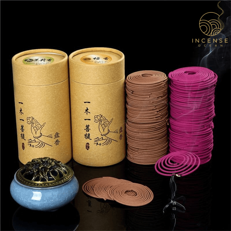 Natural Sandalwood Incense Coils (120 coils per package) by incenseocean