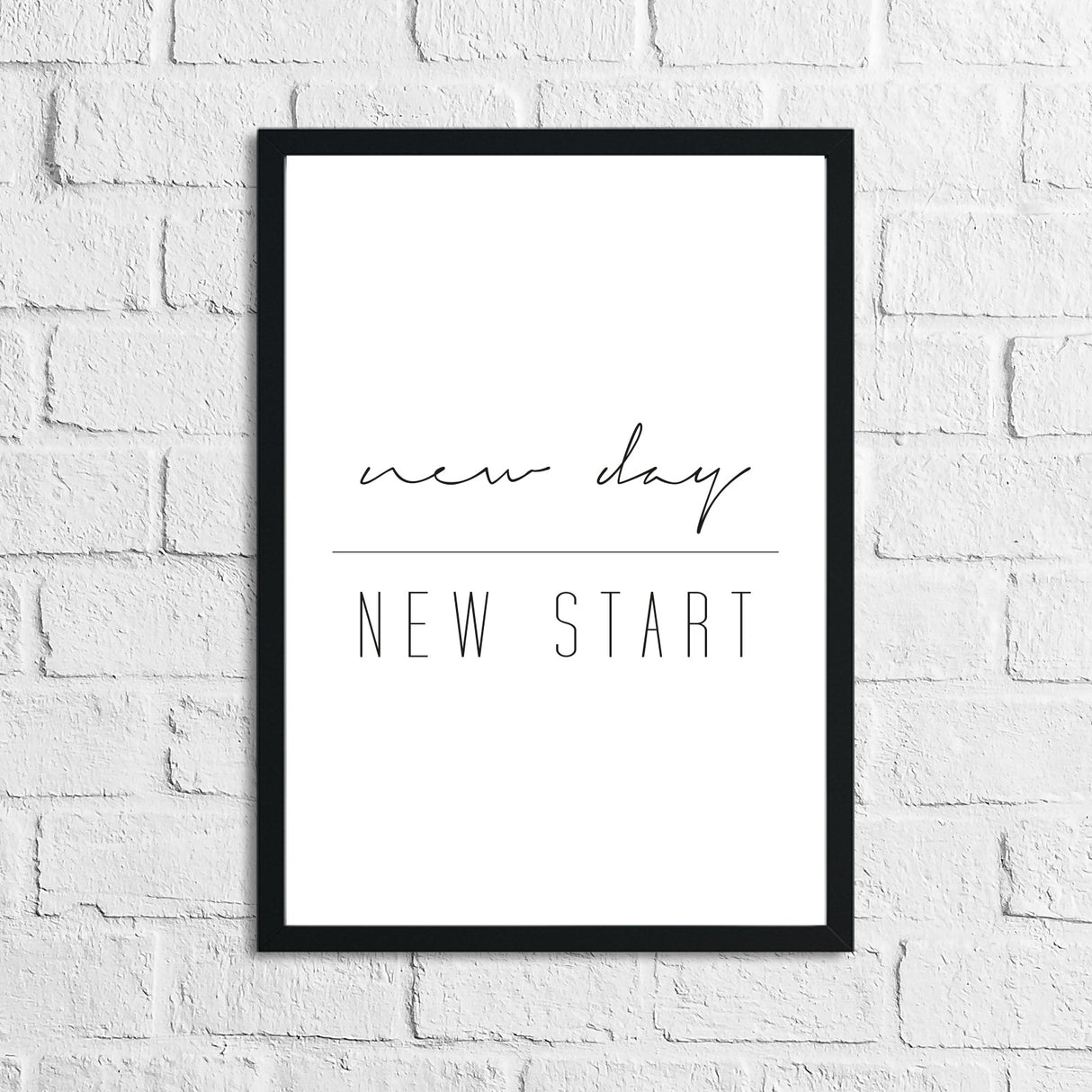 New Day New Start Inspirational Home Wall Decor Quote Print by WinsterCreations™ Official Store