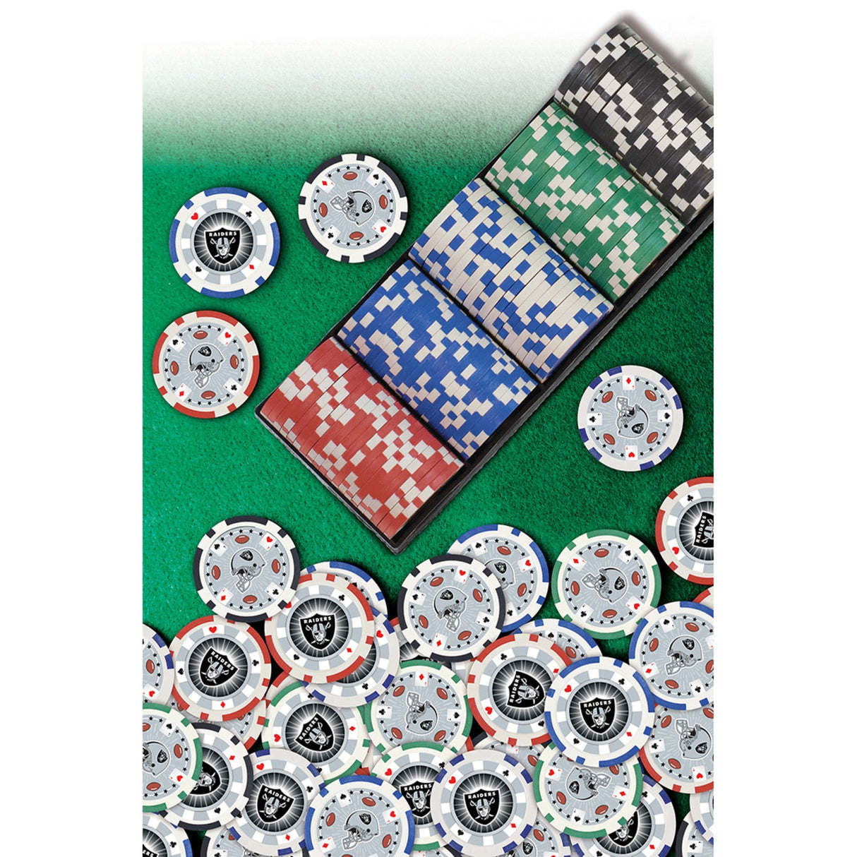 Las Vegas Raiders 100 Piece Poker Chips by MasterPieces Puzzle Company INC