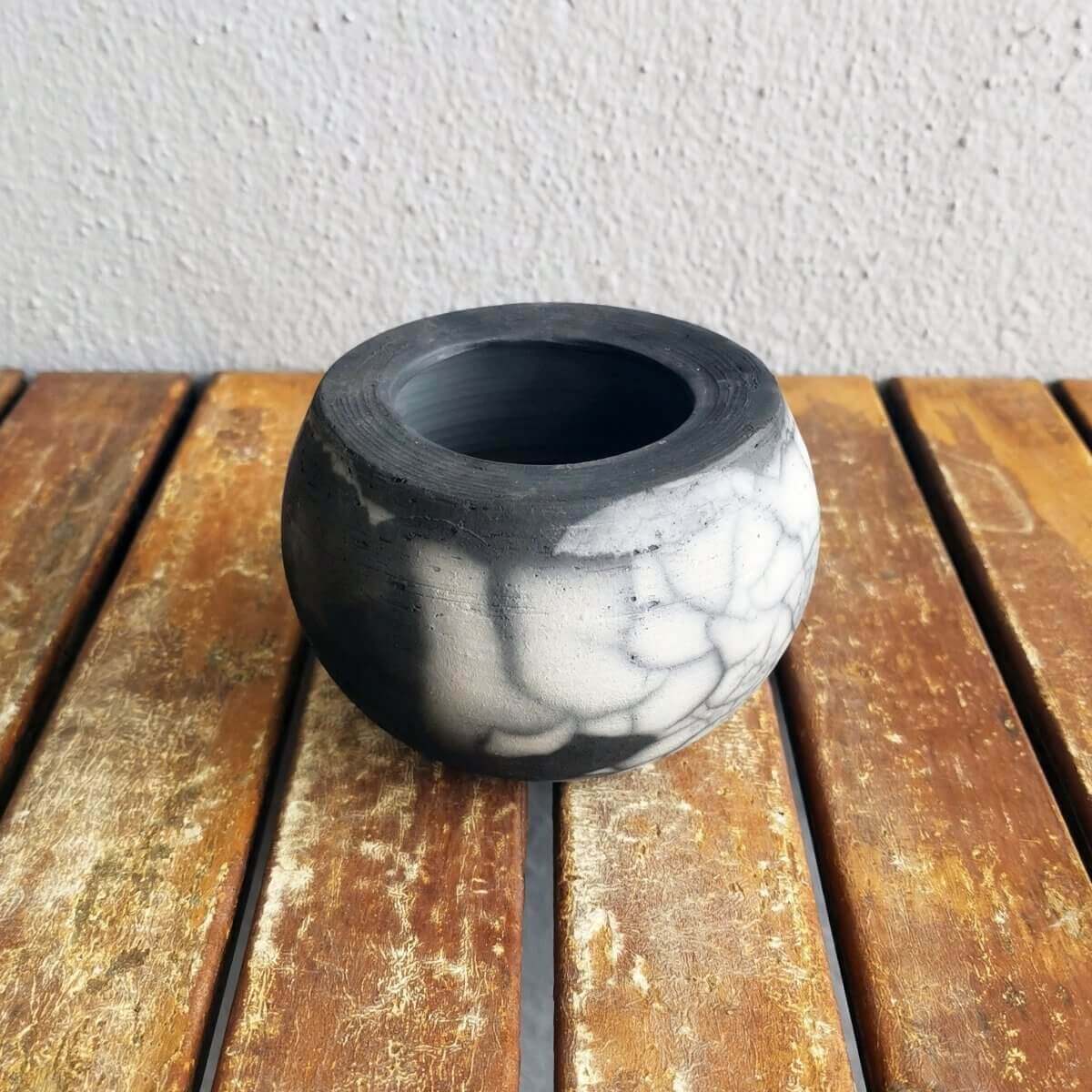 Nikko Ceramic Raku Pottery Vase by RAAQUU