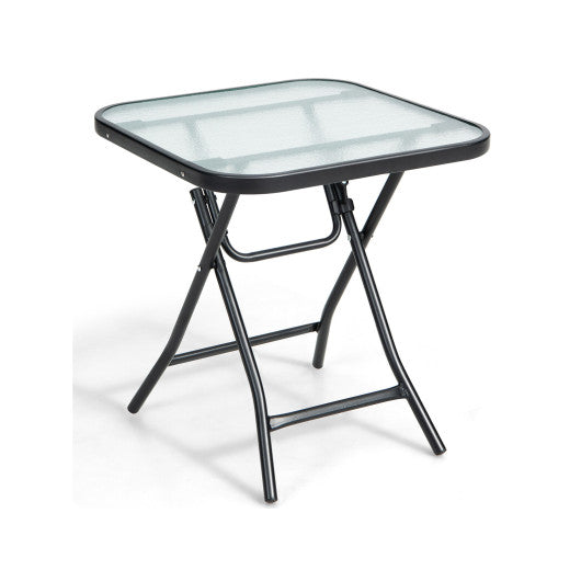 18 Inch Square Patio Bistro Table with Rustproof Frame