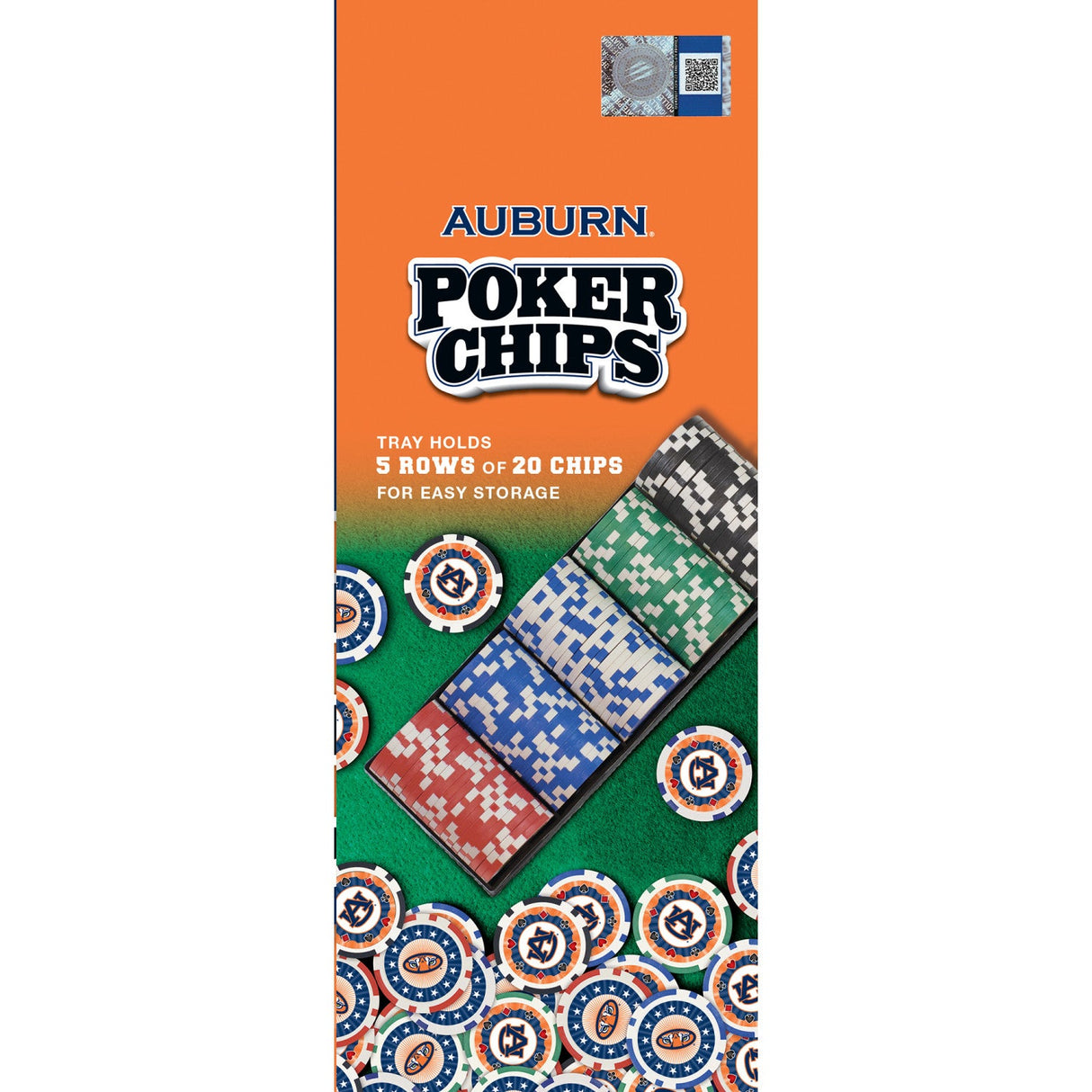 Auburn Tigers 100 Piece Poker Chips by MasterPieces Puzzle Company INC