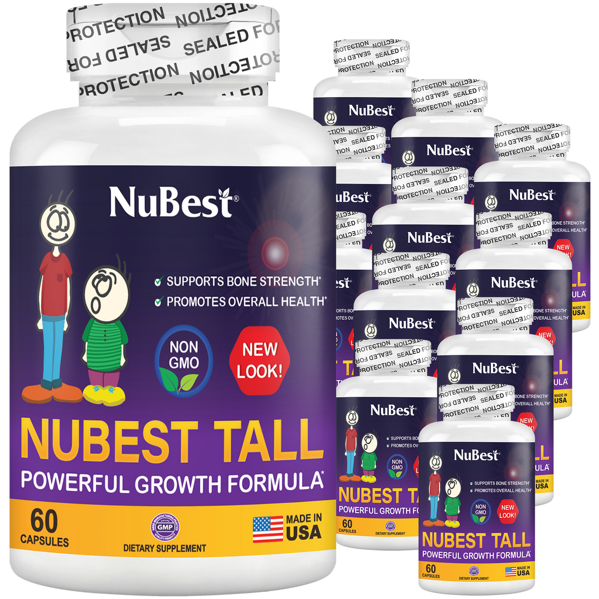 NuBest Tall, Powerful Growth for Kids & Teens (5+), Non-Milk Drinkers, 60 Capsules by NuBest Nutrition®