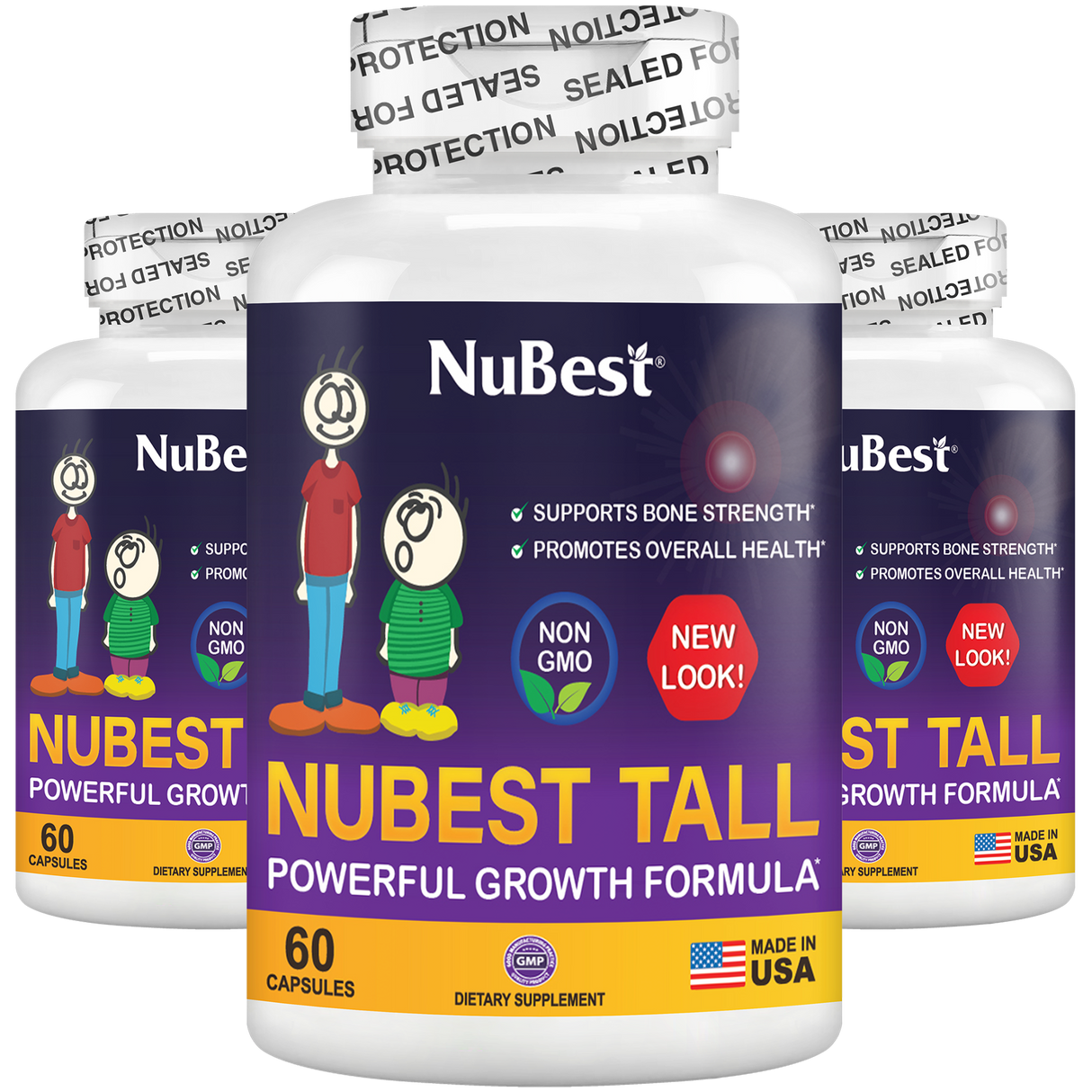 NuBest Tall, Powerful Growth for Kids & Teens (5+), Non-Milk Drinkers, 60 Capsules by NuBest Nutrition®