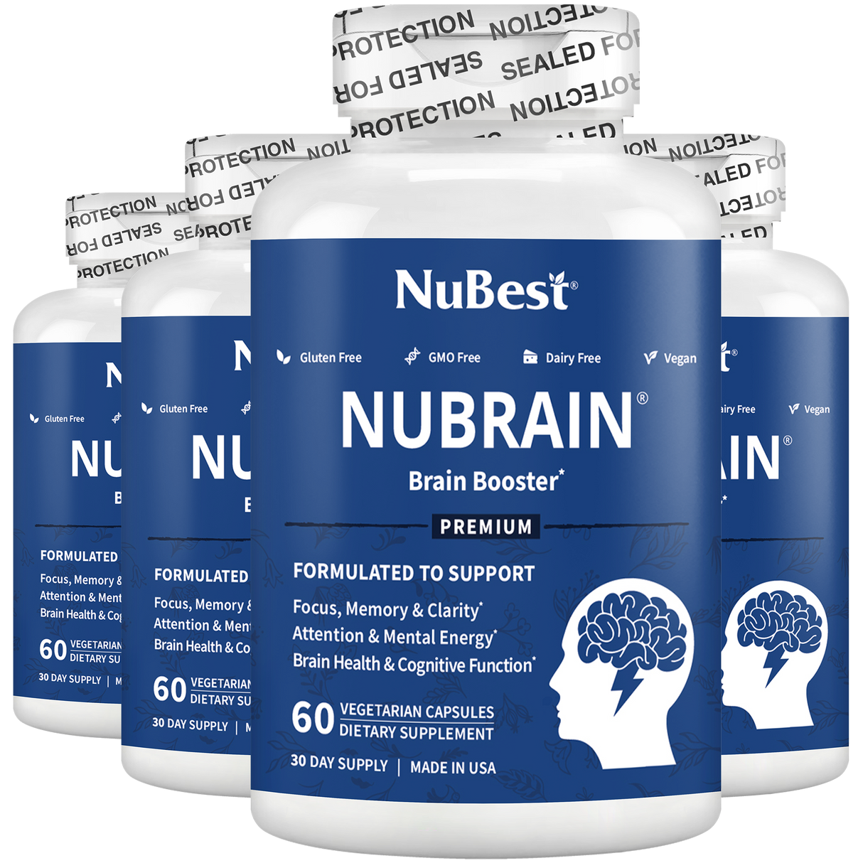 NuBest, NuBrain, Brain Booster, 60 Vegetarian Capsules by NuBest Nutrition®