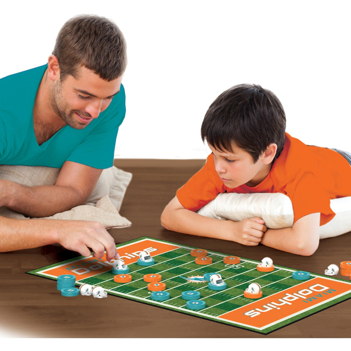 Miami Dolphins Checkers Board Game by MasterPieces Puzzle Company INC