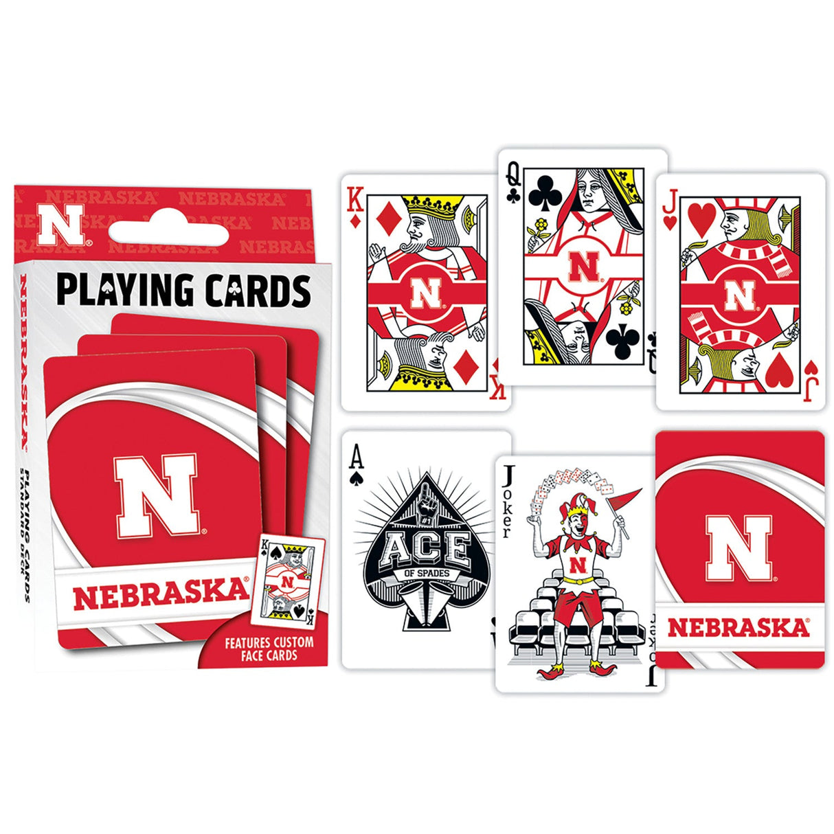 Nebraska Cornhuskers Playing Cards - 54 Card Deck by MasterPieces Puzzle Company INC