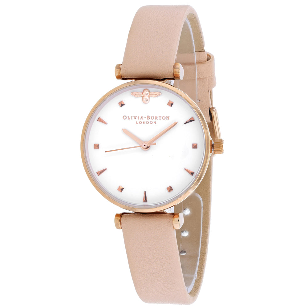 Olivia Burton Women's White Dial Watch - OB16AM95 by Balec Group