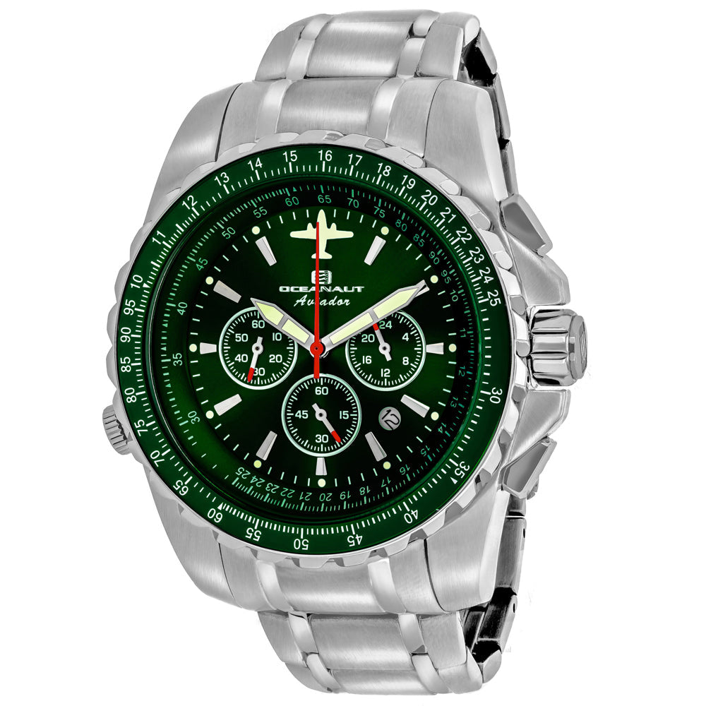 Oceanaut Men's Aviador Pilot Green Dial Watch - OC0117 by Balec Group