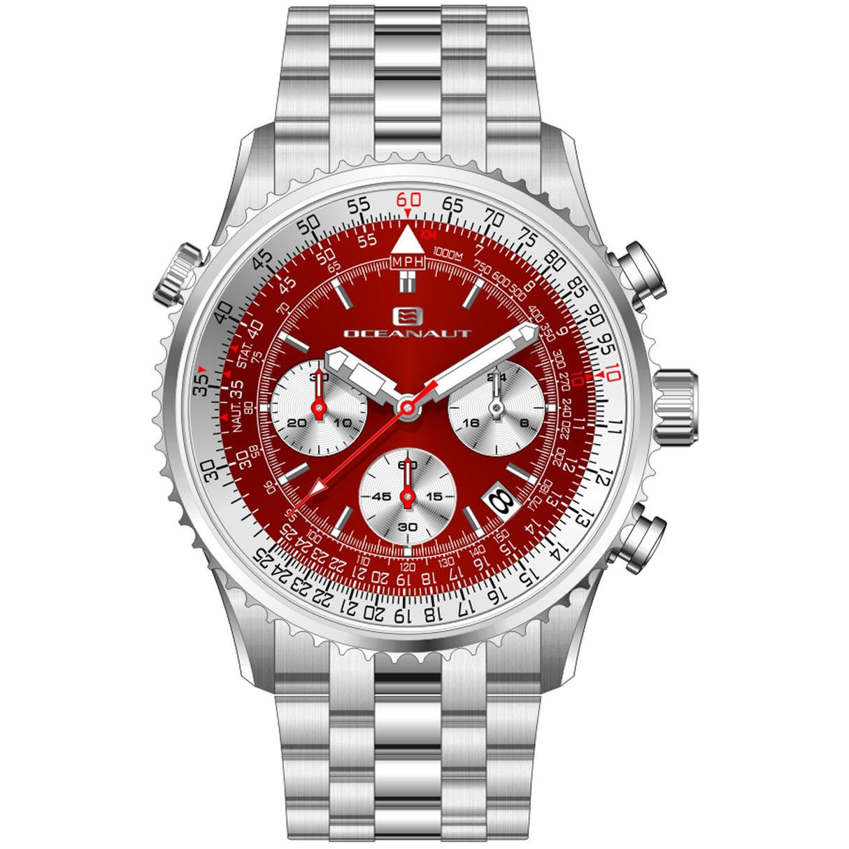 Oceanaut Men's Flight Red Dial Watch - OC0124 by Balec Group