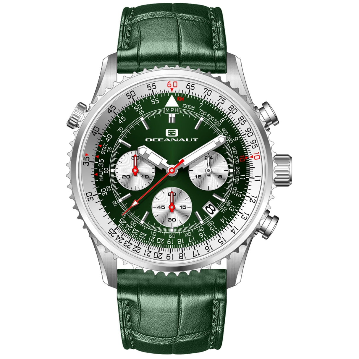 Oceanaut Men's Flight Green Dial Watch - OC0128 by Balec Group