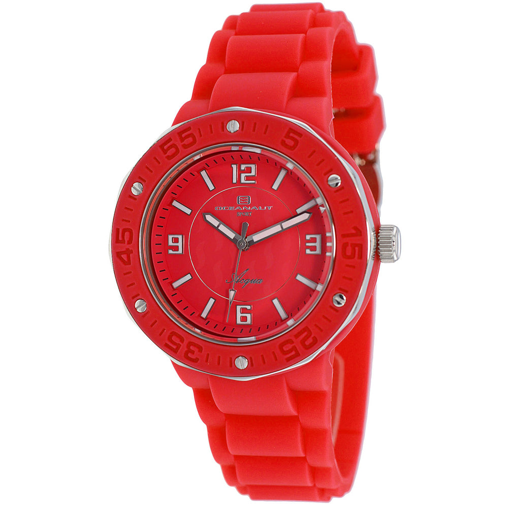 Oceanaut Women's Acqua Red Dial Watch - OC0225 by Balec Group