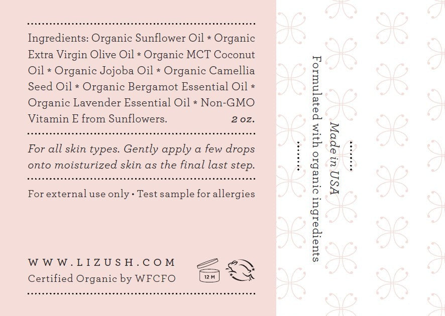 ORGANIC FACIAL OIL Seals and Protects by Lizush