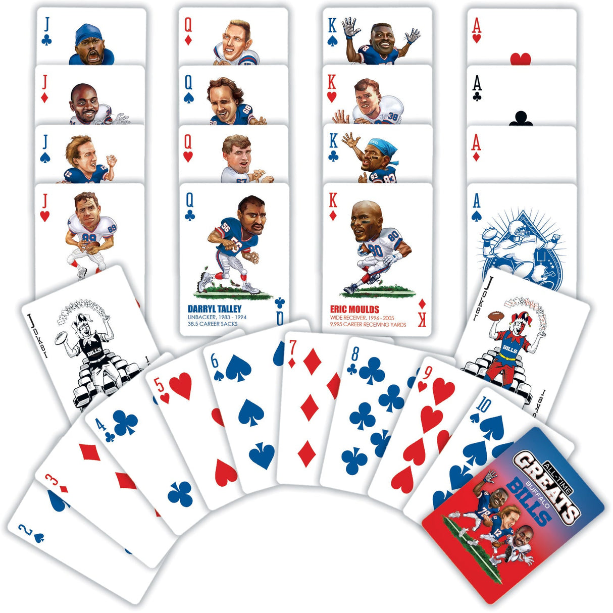 Buffalo Bills All-Time Greats Playing Cards - 54 Card Deck by MasterPieces Puzzle Company INC