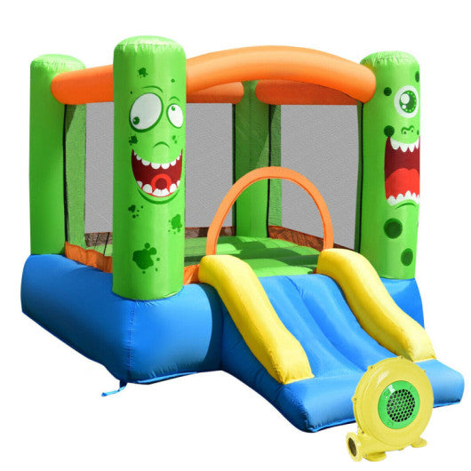 Inflatable Castle Bounce House Jumper Kids Playhouse with Slider