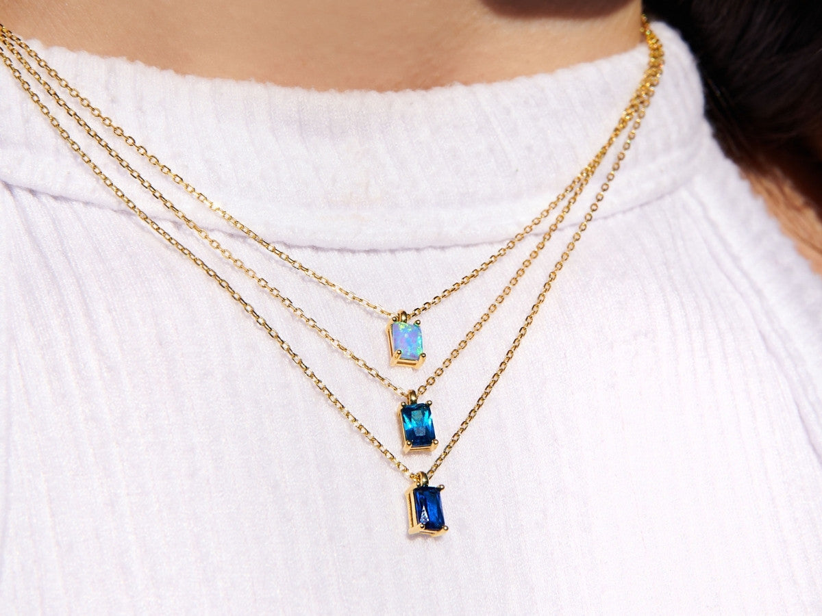 Sapphire Necklace Charm by Little Sky Stone