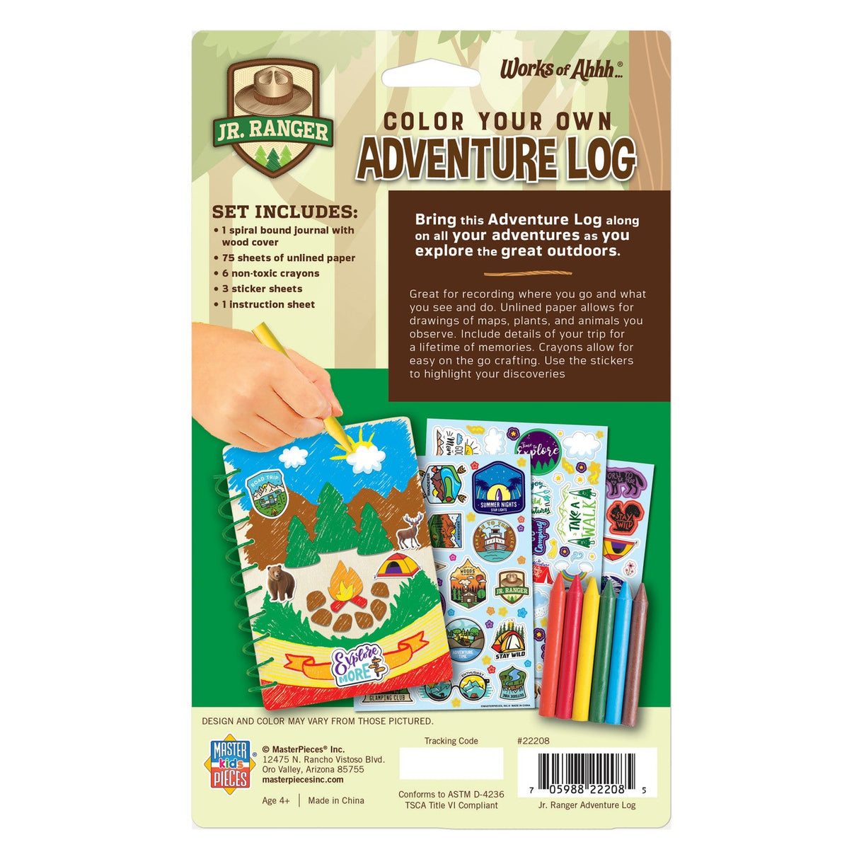 Jr. Ranger - Adventure Log Wood Craft & Paint Kit by MasterPieces Puzzle Company INC