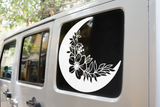 Floral Moon 2 Boho Sticker by WinsterCreations™ Official Store