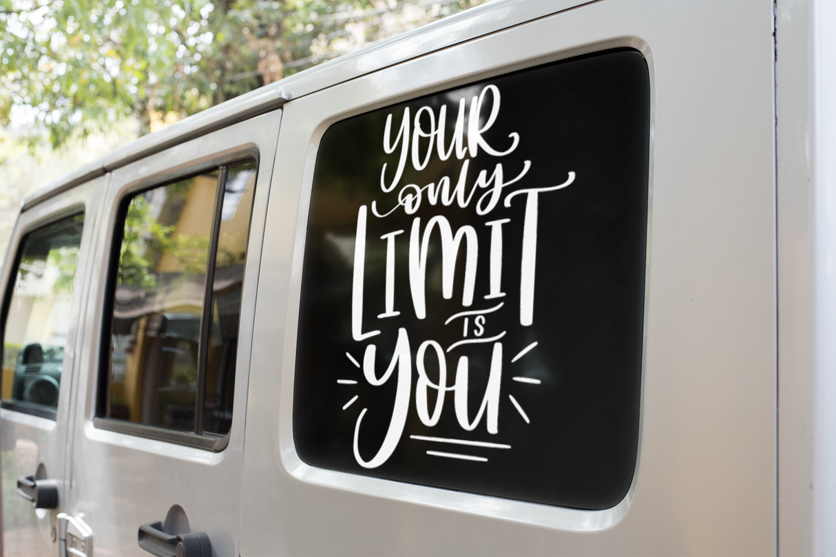 Your Only Limit Is You Inspirational Sticker by WinsterCreations™ Official Store