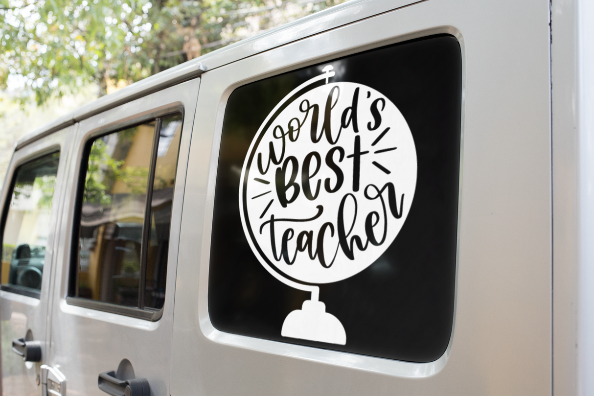 Worlds Best Teacher Sticker by WinsterCreations™ Official Store